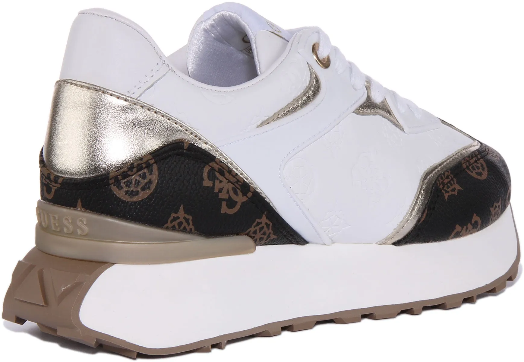 Guess Luchia In White Brown For Women