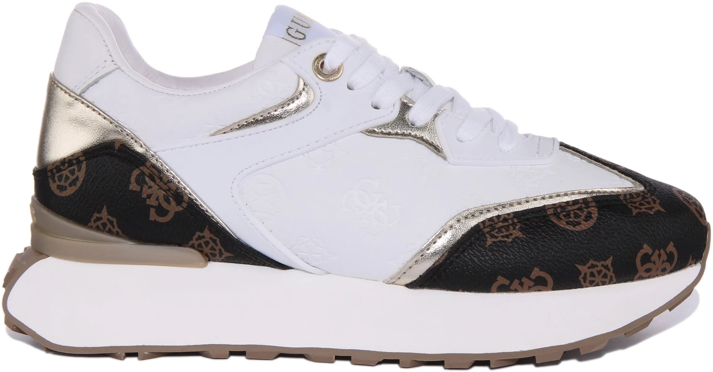 Guess Luchia In White Brown For Women