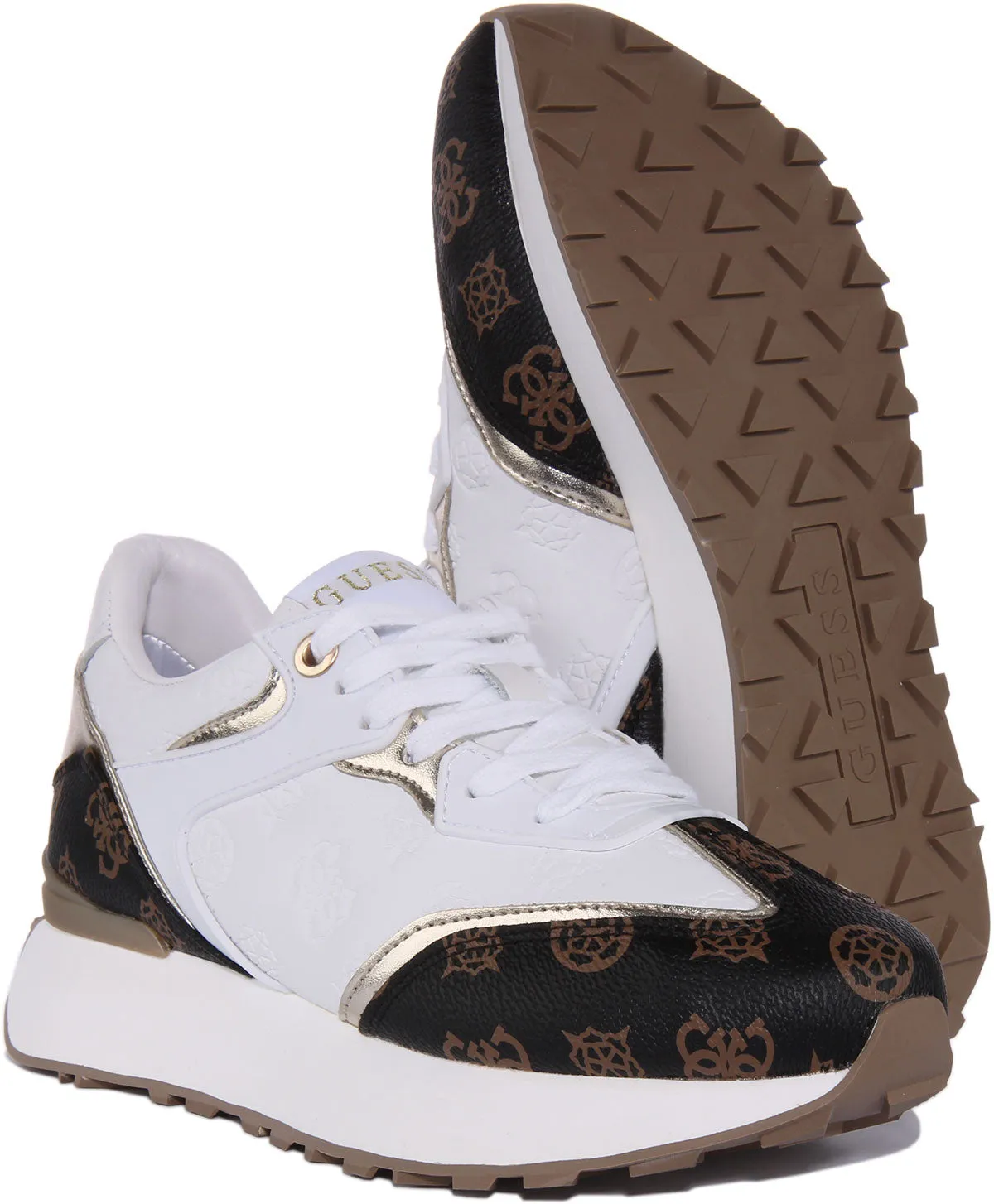 Guess Luchia In White Brown For Women