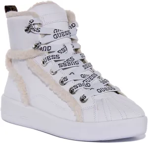 Guess Ramsi High Top In White For Women