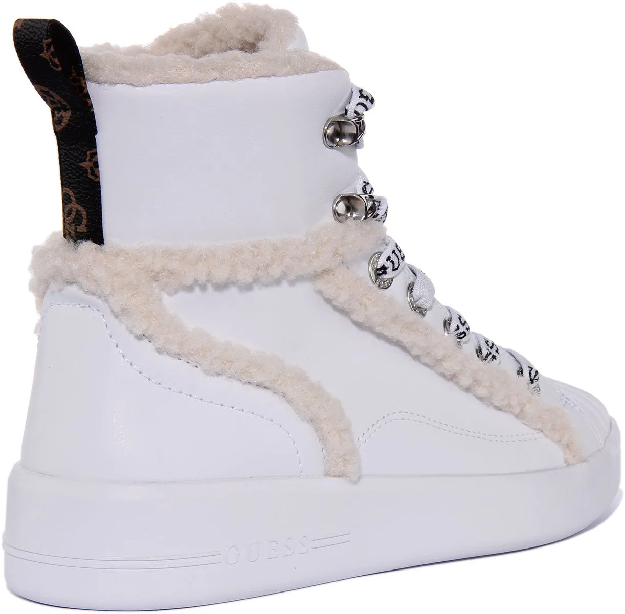 Guess Ramsi High Top In White For Women