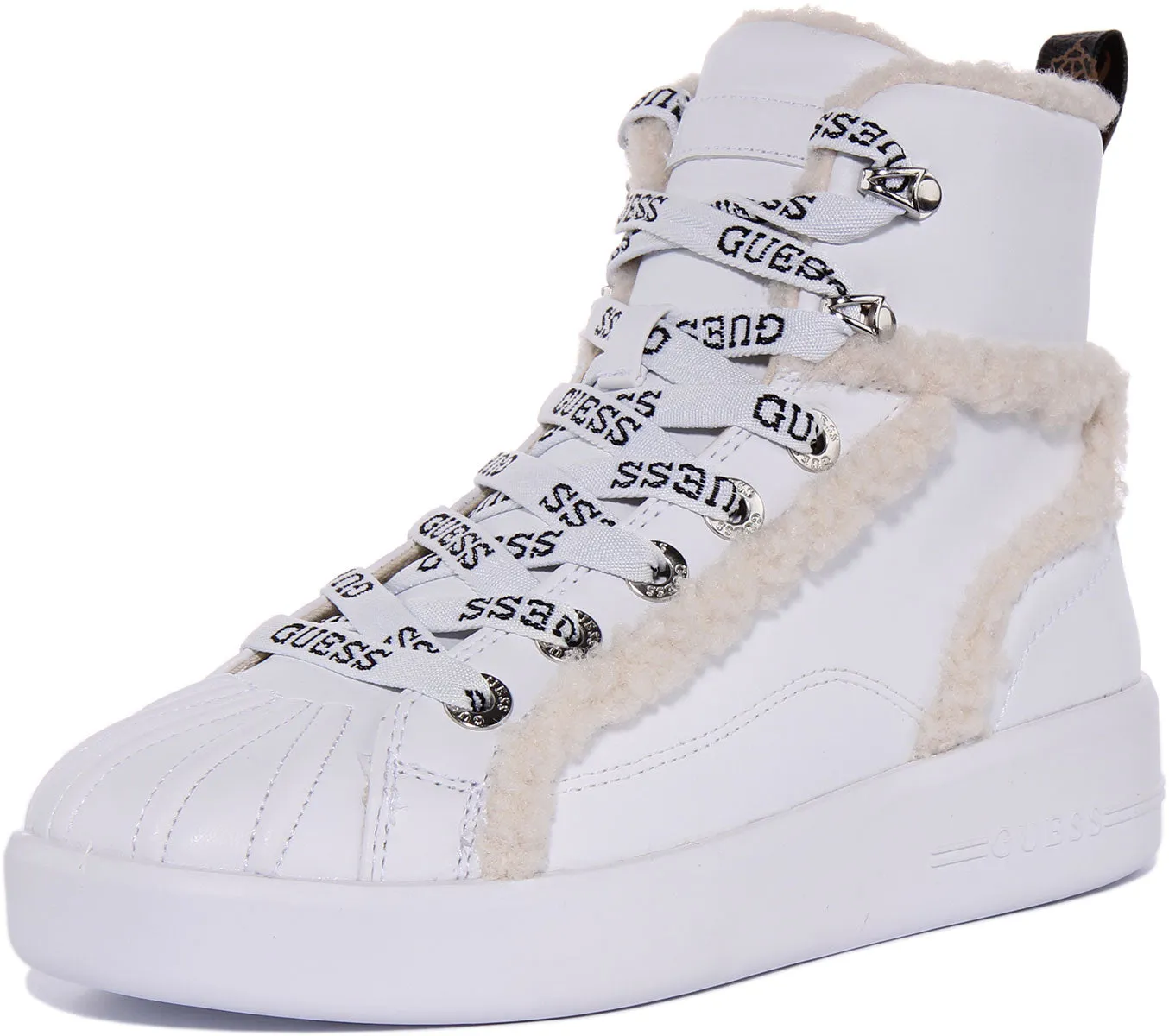 Guess Ramsi High Top In White For Women