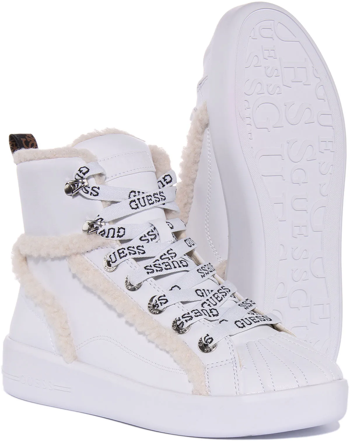 Guess Ramsi High Top In White For Women