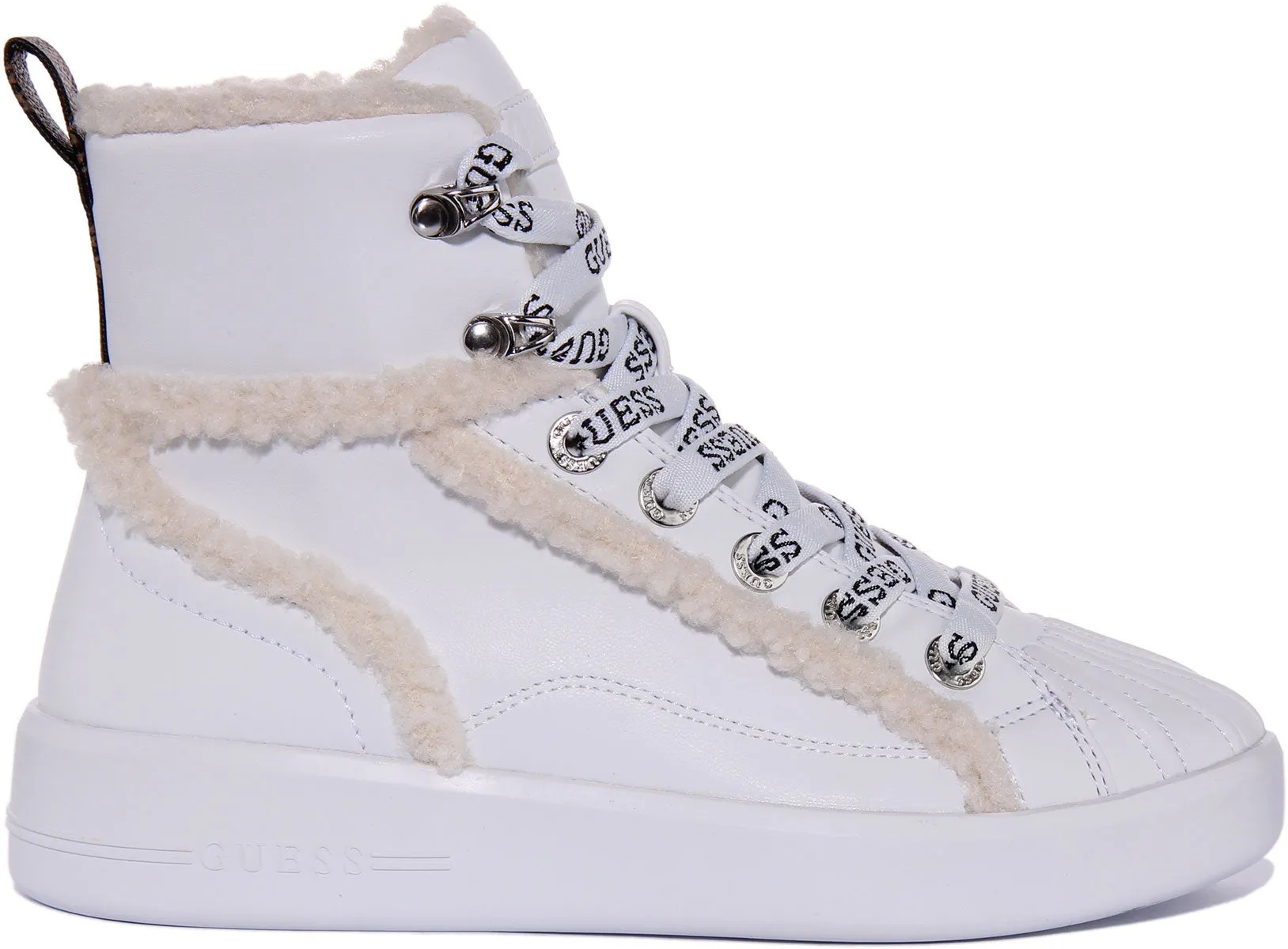 Guess Ramsi High Top In White For Women