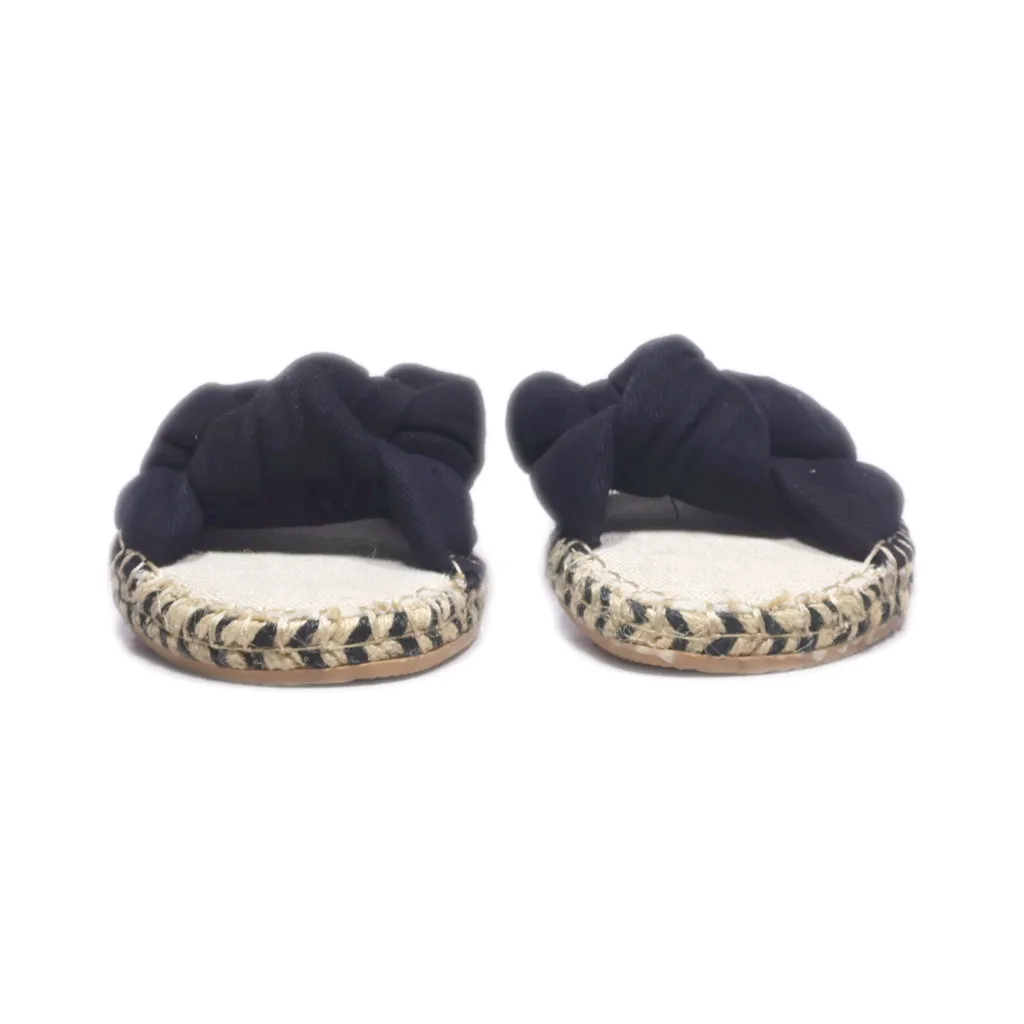 H&M Slippers Canvas Black Colour For Women