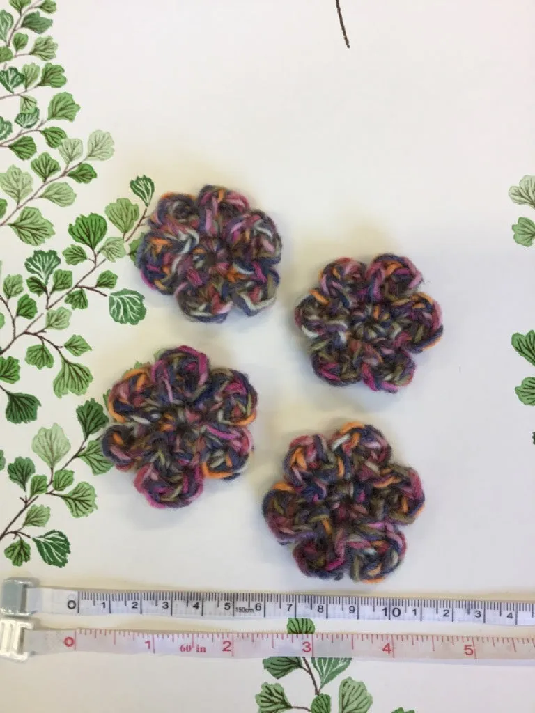 Hand Crocheted Flowers - Craft Embellishment - Assorted Options