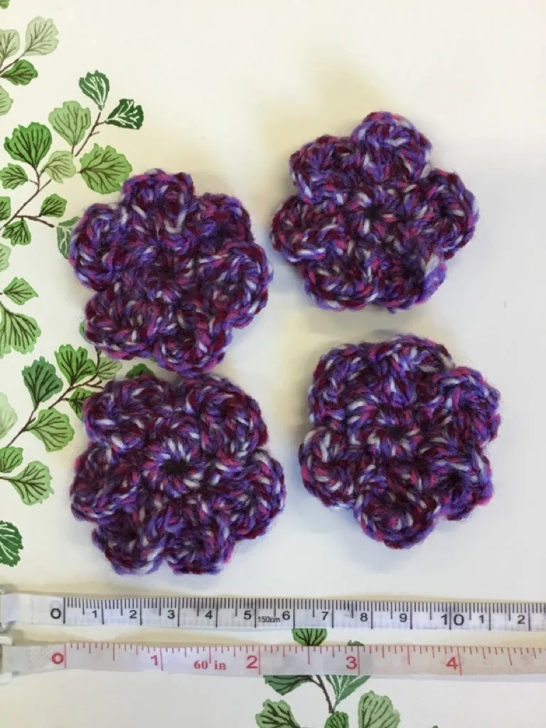 Hand Crocheted Flowers - Craft Embellishment - Assorted Options