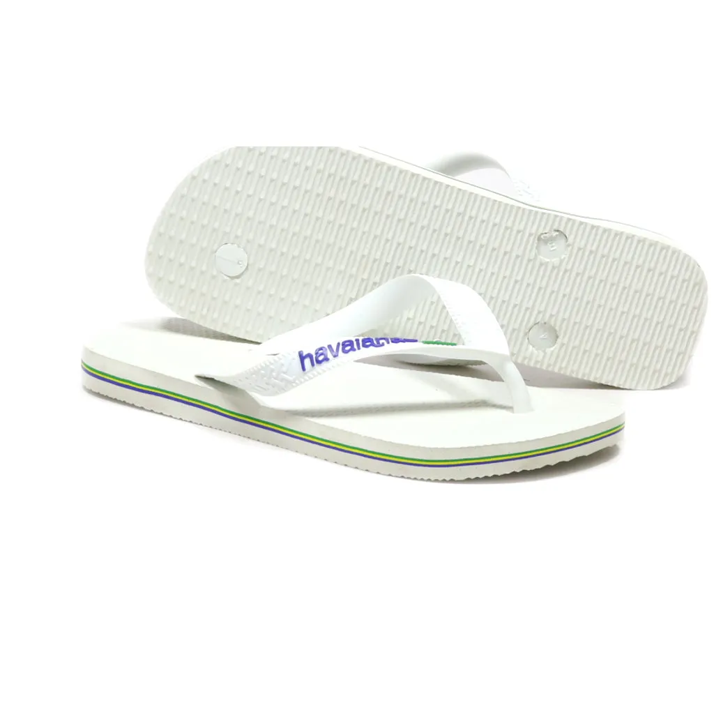 Havaianas Flip Flops Rubber White Colour For Women