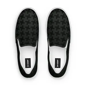 Houndstooth Men’s slip-on canvas shoes