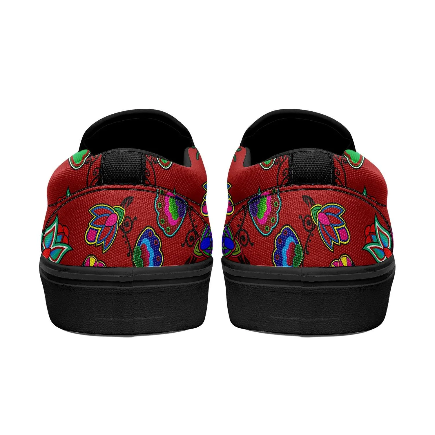 Indigenous Paisley Dahlia Otoyimm Kid's Canvas Slip On Shoes