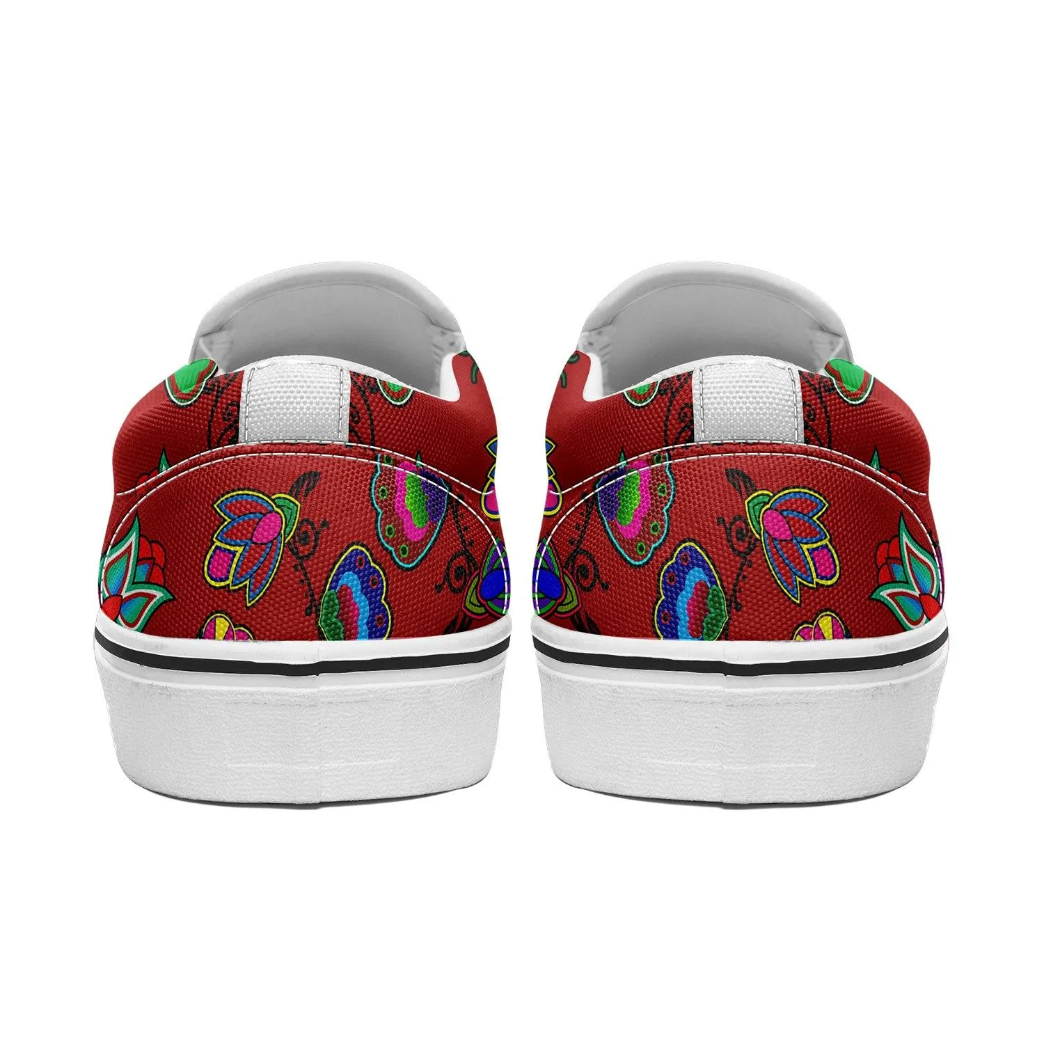 Indigenous Paisley Dahlia Otoyimm Kid's Canvas Slip On Shoes