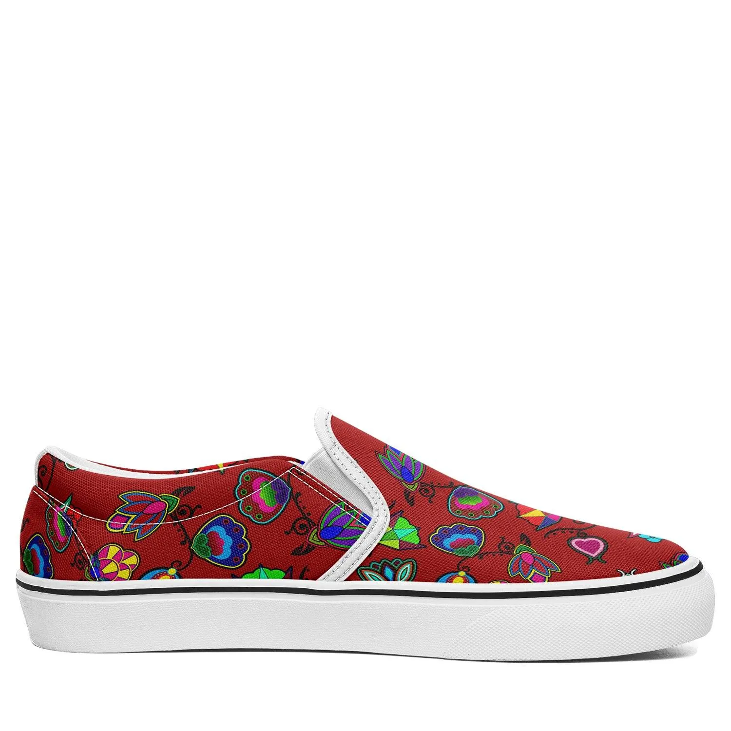 Indigenous Paisley Dahlia Otoyimm Kid's Canvas Slip On Shoes