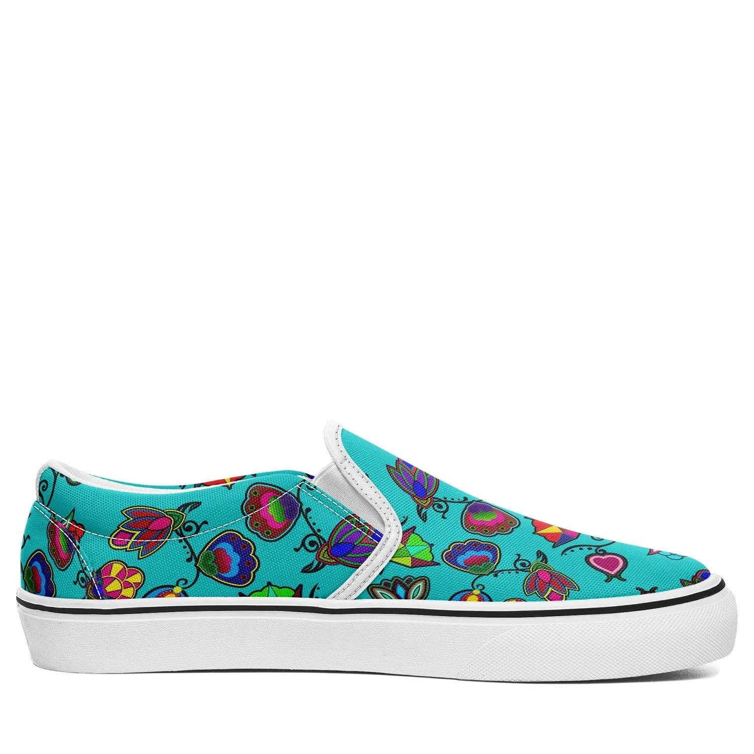 Indigenous Paisley Sky Otoyimm Kid's Canvas Slip On Shoes