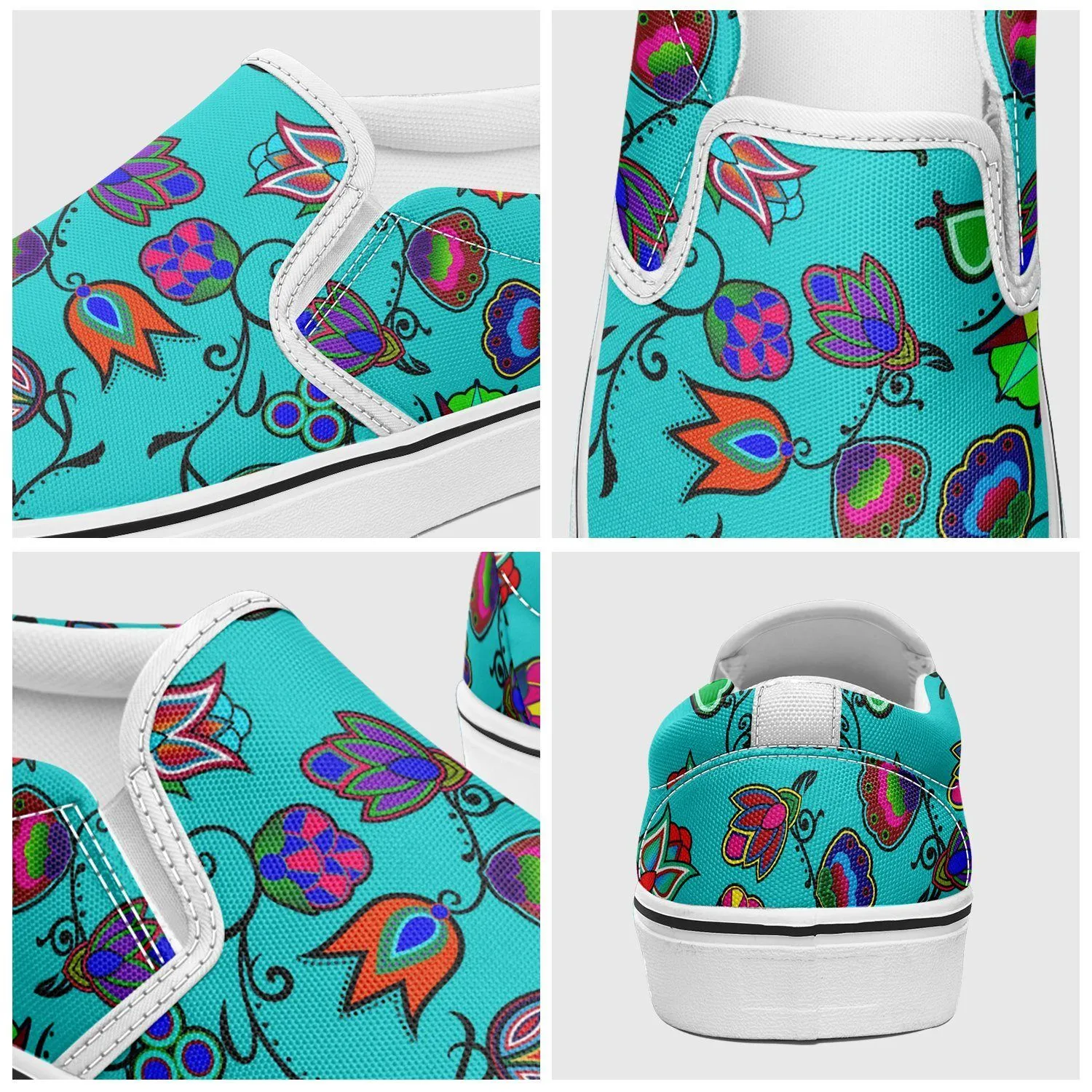 Indigenous Paisley Sky Otoyimm Kid's Canvas Slip On Shoes