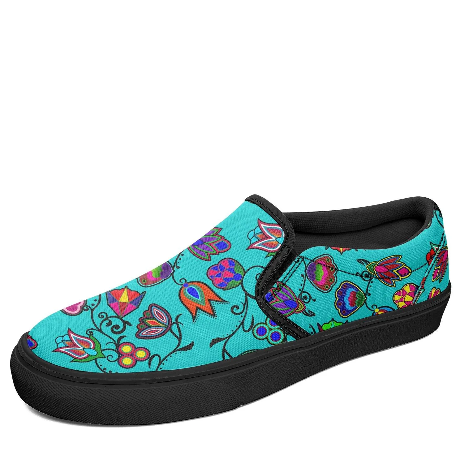 Indigenous Paisley Sky Otoyimm Kid's Canvas Slip On Shoes