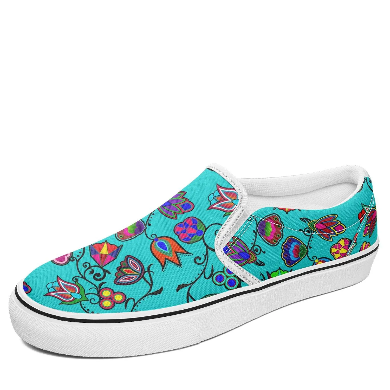 Indigenous Paisley Sky Otoyimm Kid's Canvas Slip On Shoes