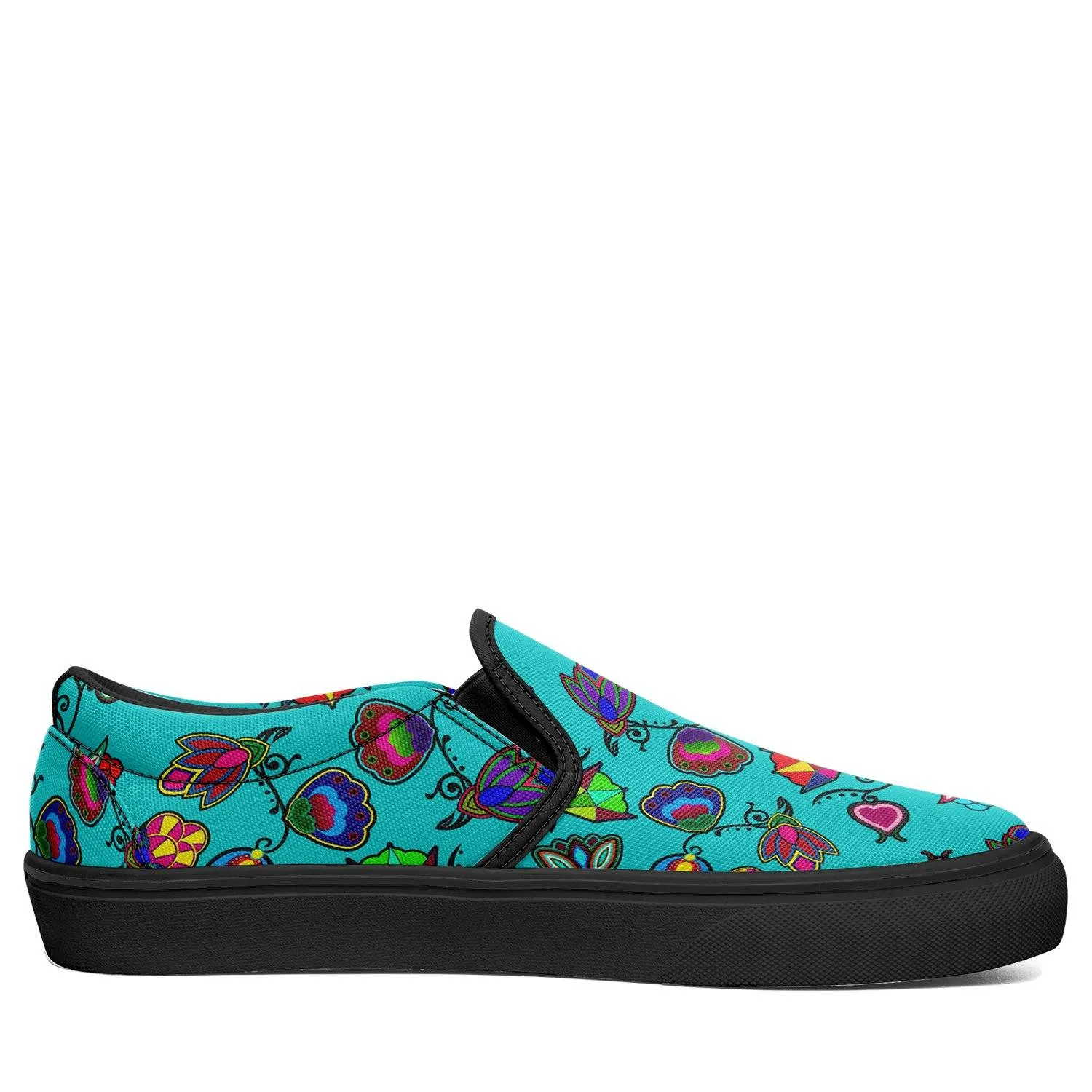 Indigenous Paisley Sky Otoyimm Kid's Canvas Slip On Shoes