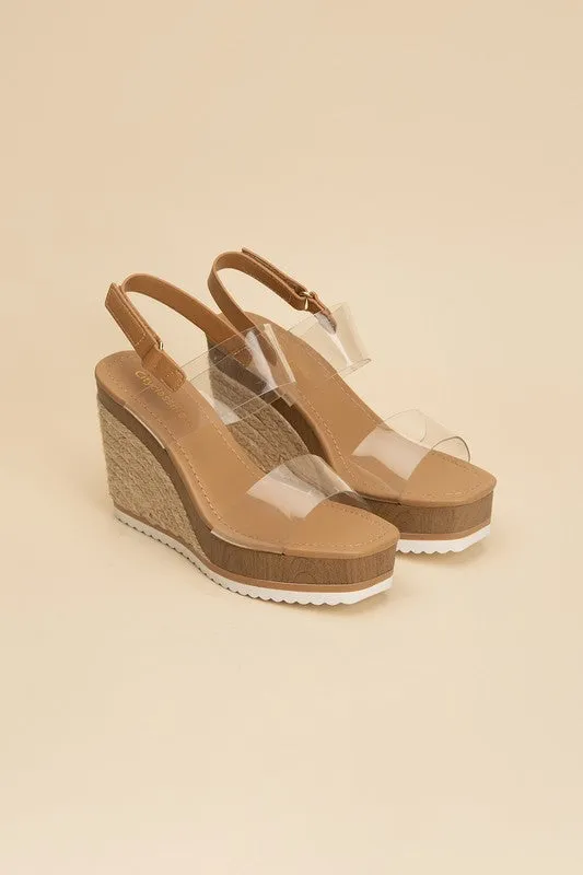 INTEND-S CLEAR WEDGE HEELS