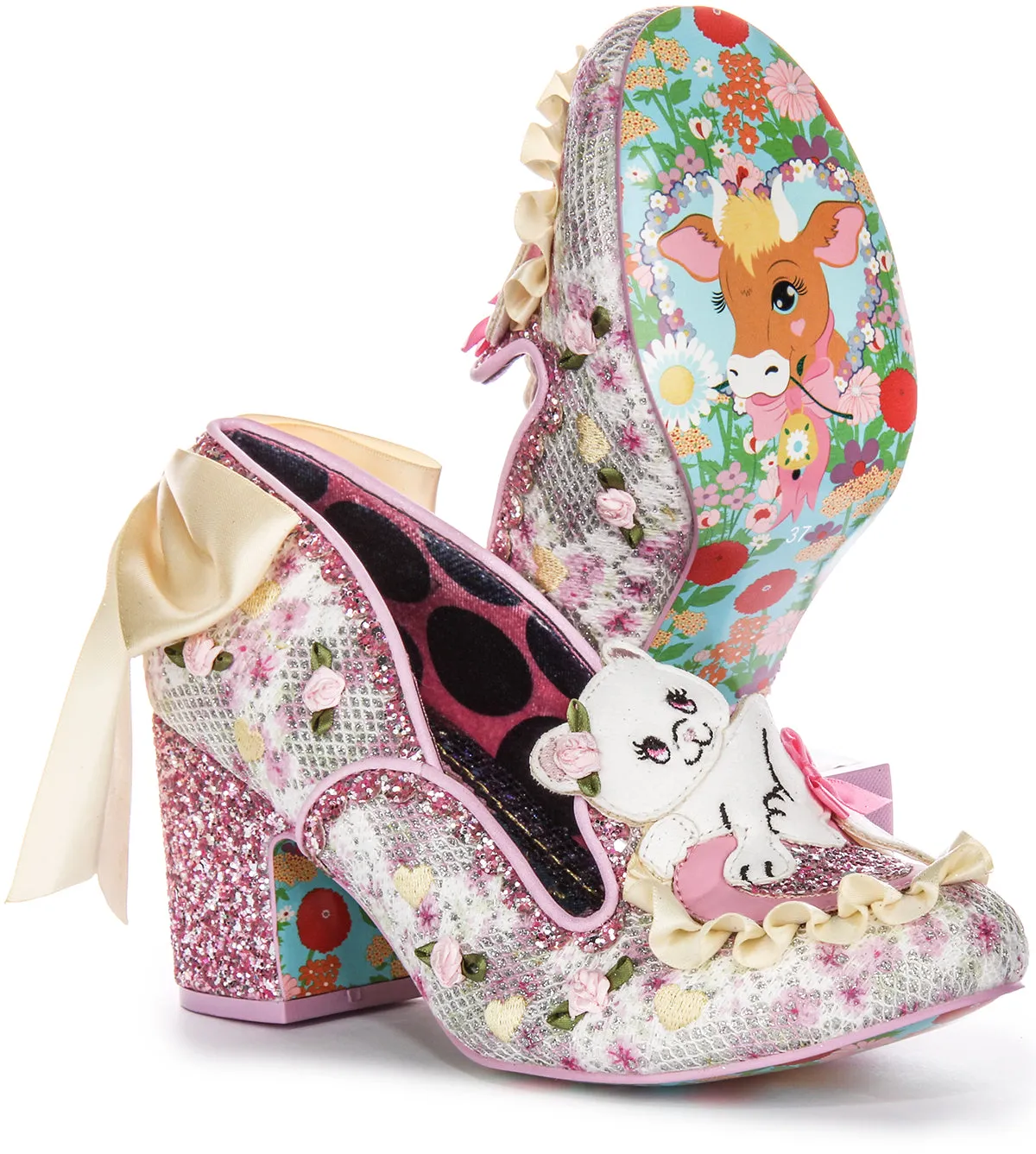 Irregular Choice Kitten Whiskers In Pink White For Women