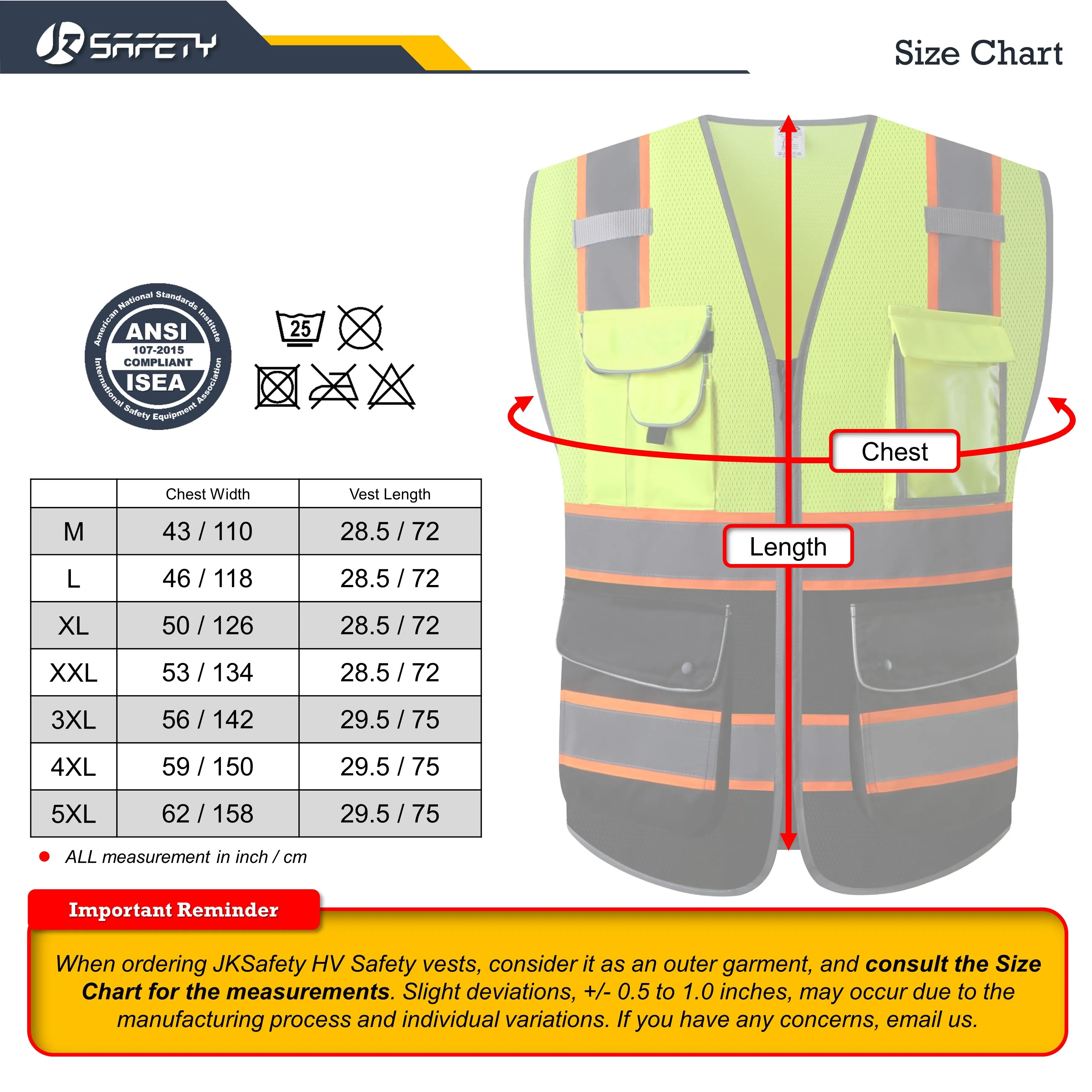 JKSafety 9 Pockets Mesh Two-Tone Hi-Vis Reflective Safety Vest, Black Bottom (JK100)