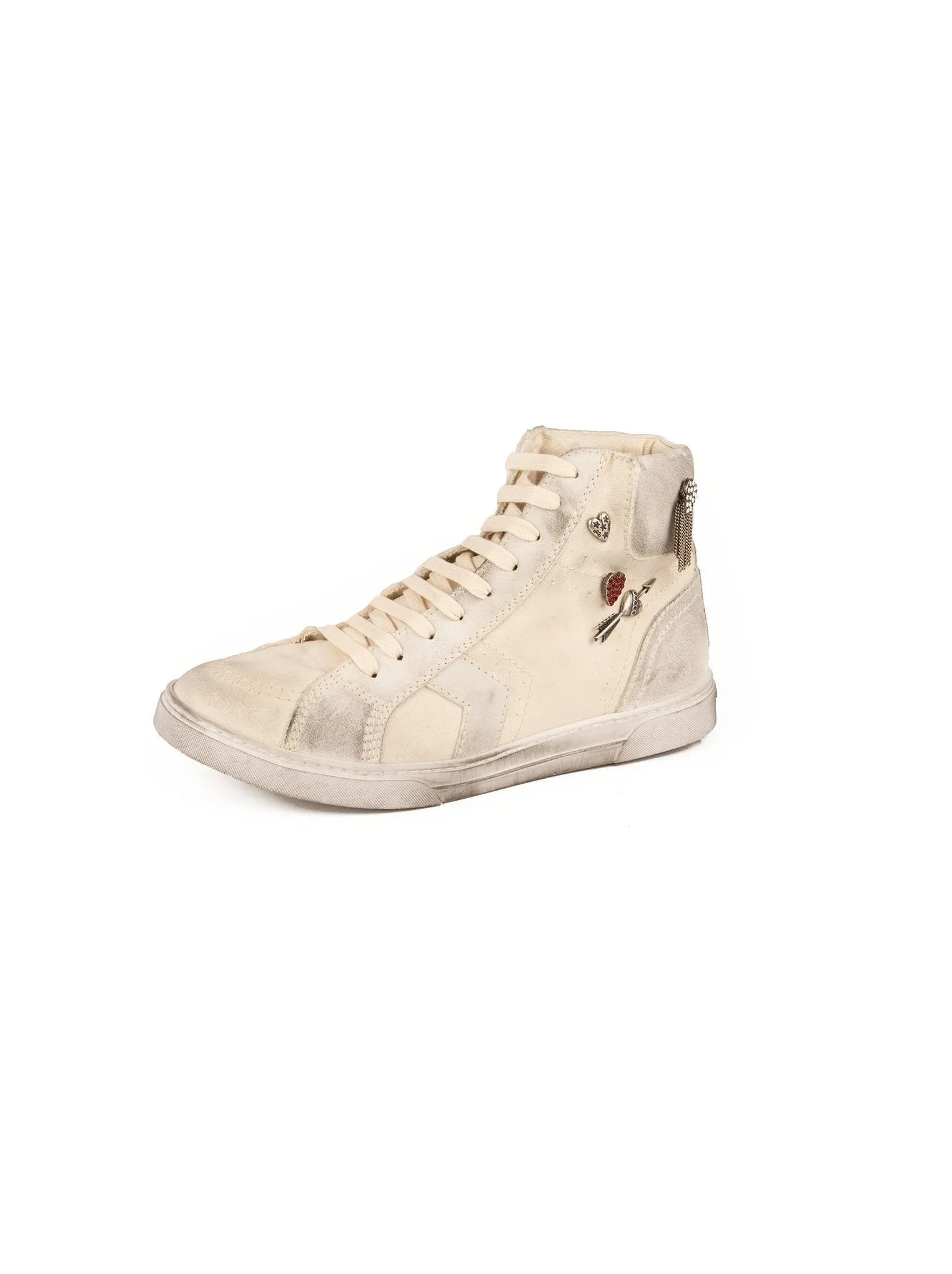 Joe "Smoking Forever" Canvas High Top Sneaker - White