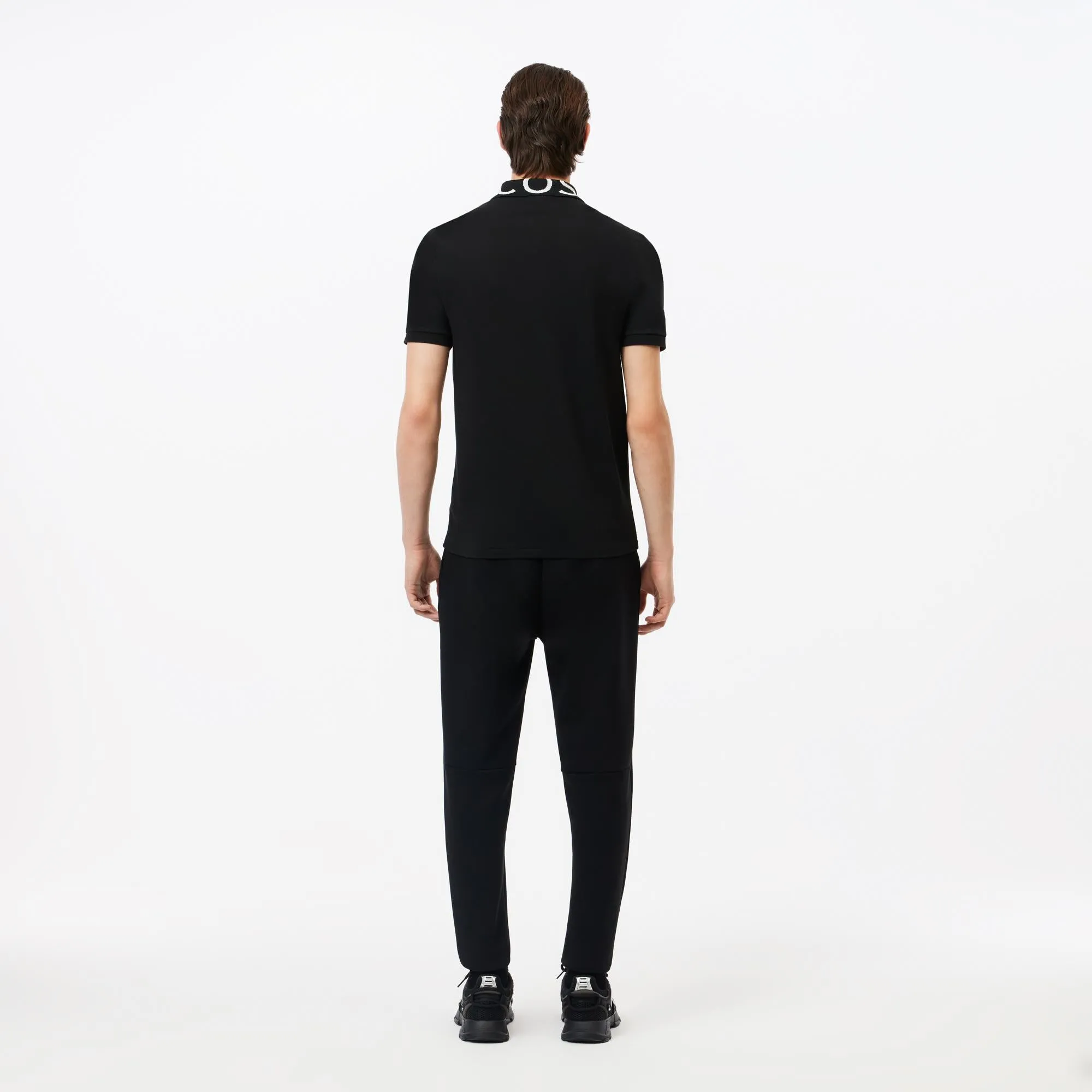 Joggers Pantalon de survêtement Slim Fit Jogger en coton mélangé chiné Mode de Vie Homme - Noir - Homme