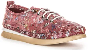 Justinreess England Bryony In Maroon Floral