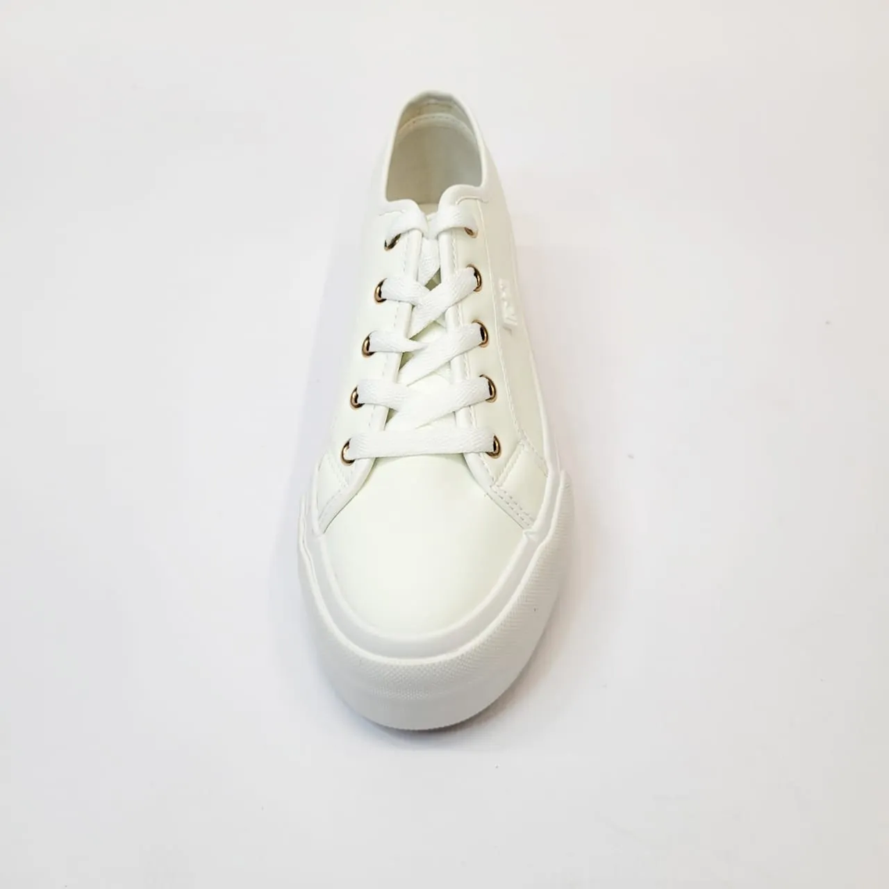 K7 white lace up platform sneaker