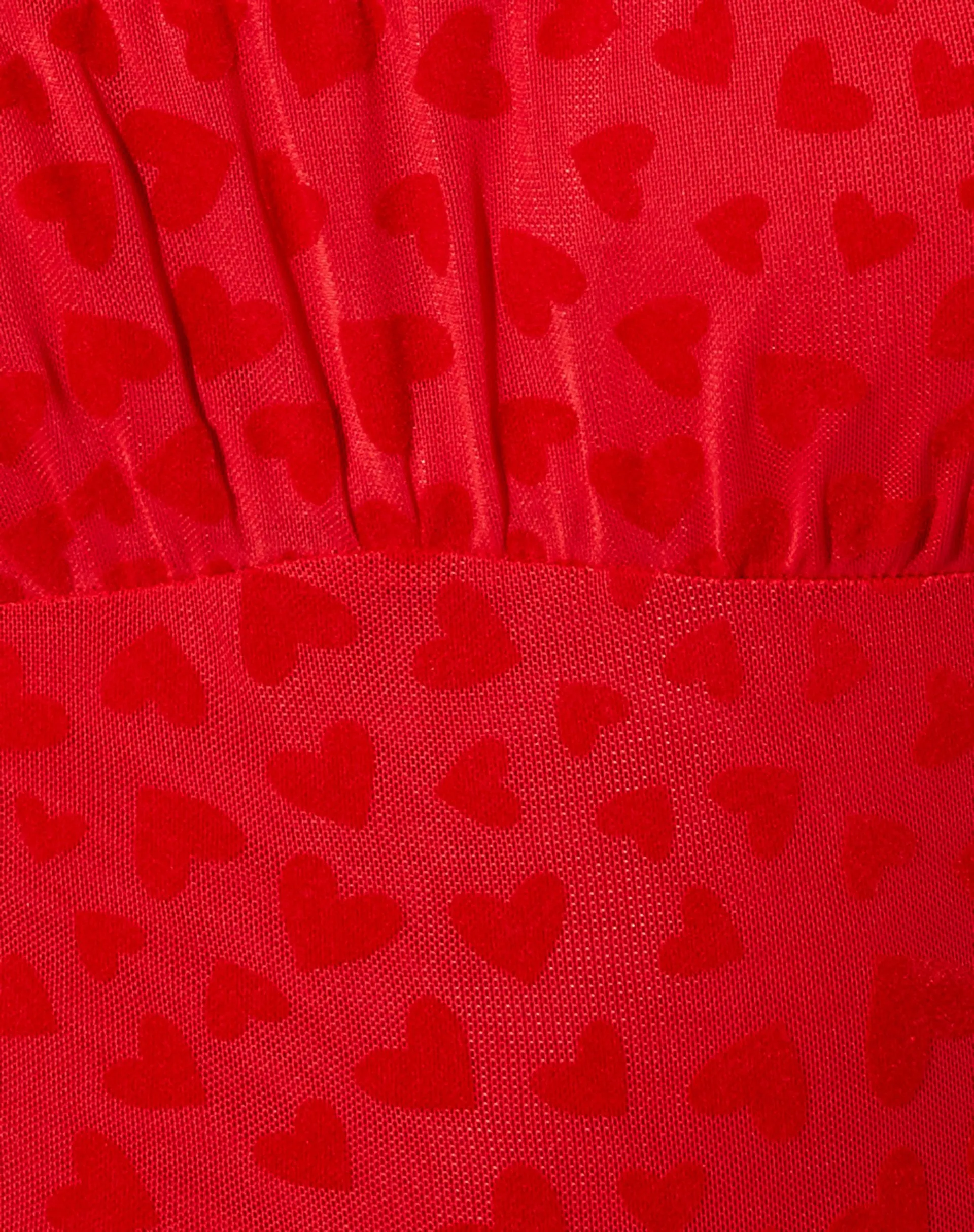 Kalos Cami Top in Red Mesh Red Heart Flock