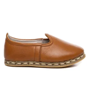 Kids Cocoa Brown Leather Shoes