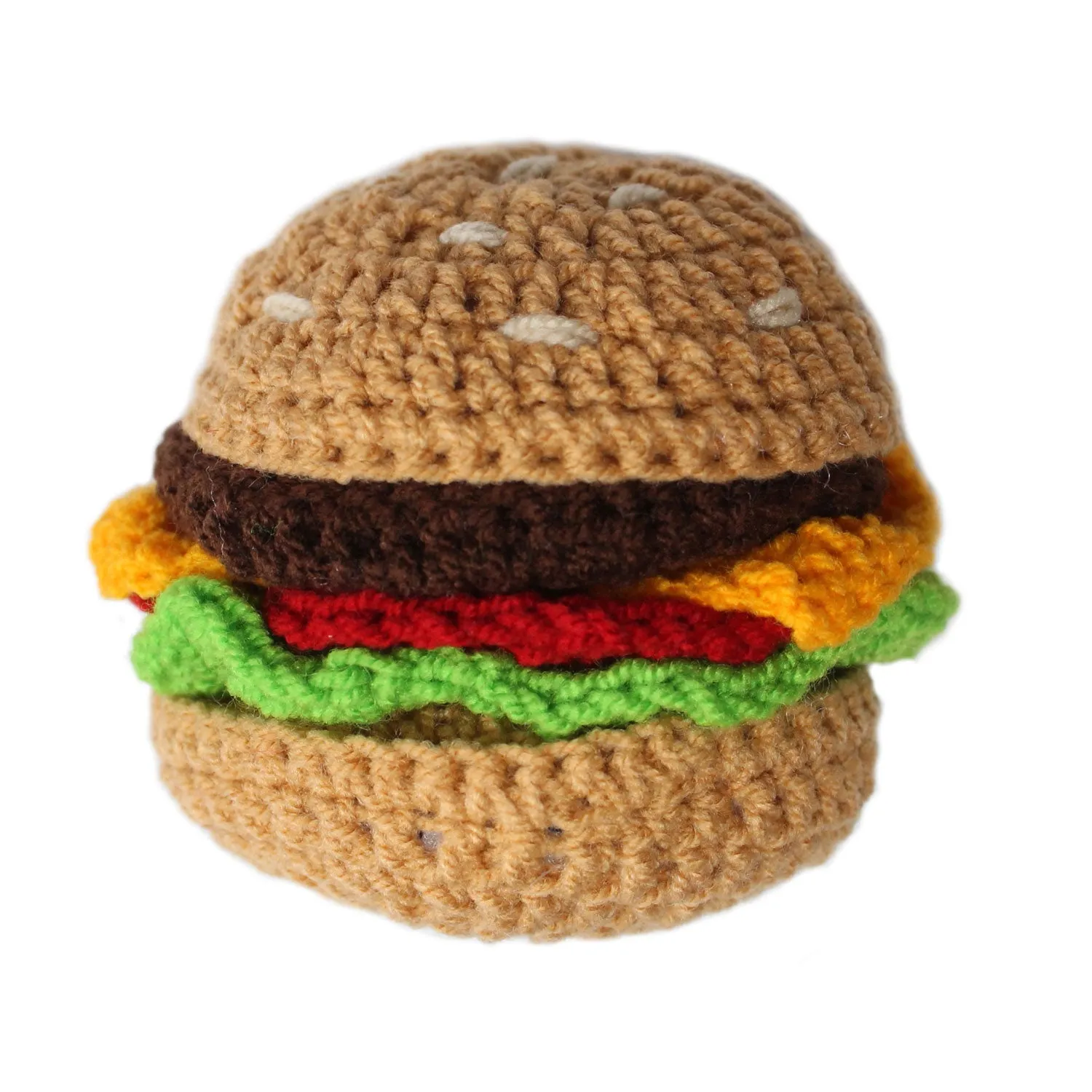 Knit Rattle Hamburger Silk Road Bazaar