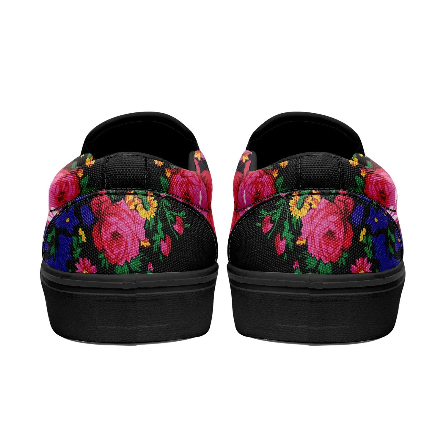 Kokum's Revenge Black Otoyimm Kid's Canvas Slip On Shoes