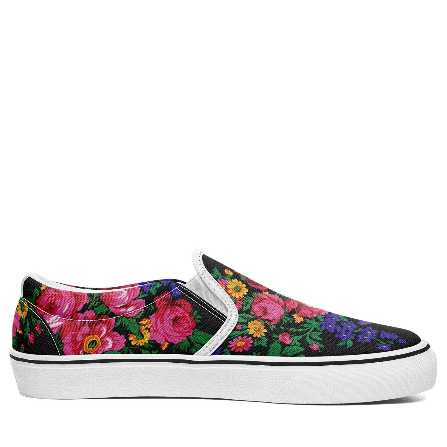 Kokum's Revenge Black Otoyimm Kid's Canvas Slip On Shoes