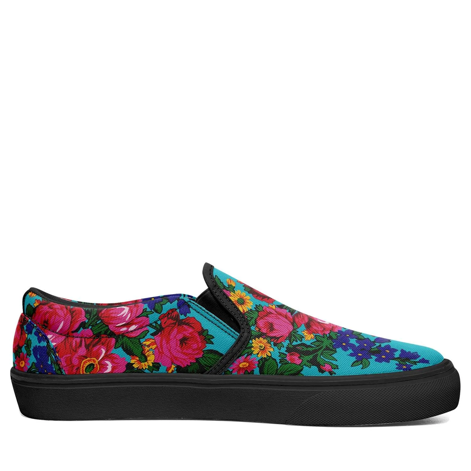 Kokum's Revenge Sky Otoyimm Kid's Canvas Slip On Shoes