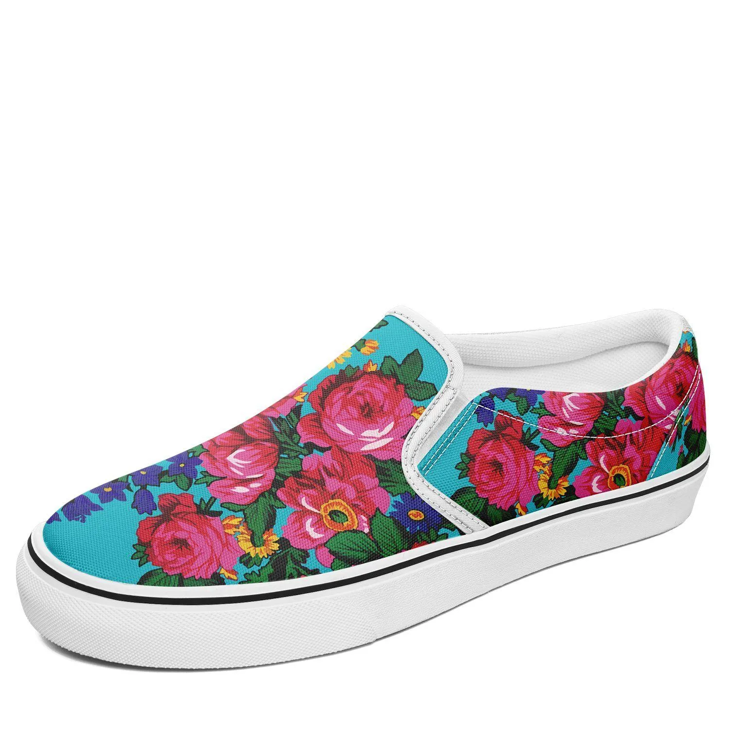 Kokum's Revenge Sky Otoyimm Kid's Canvas Slip On Shoes