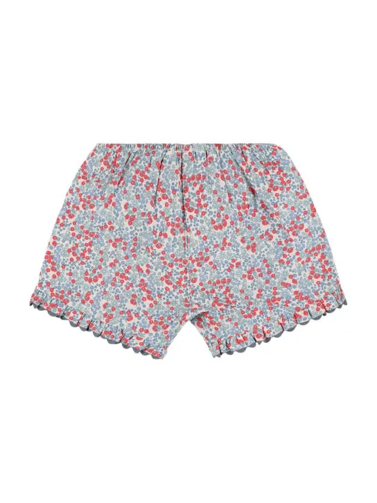 Konges Sløjd   Floral organic cotton poplin shorts 