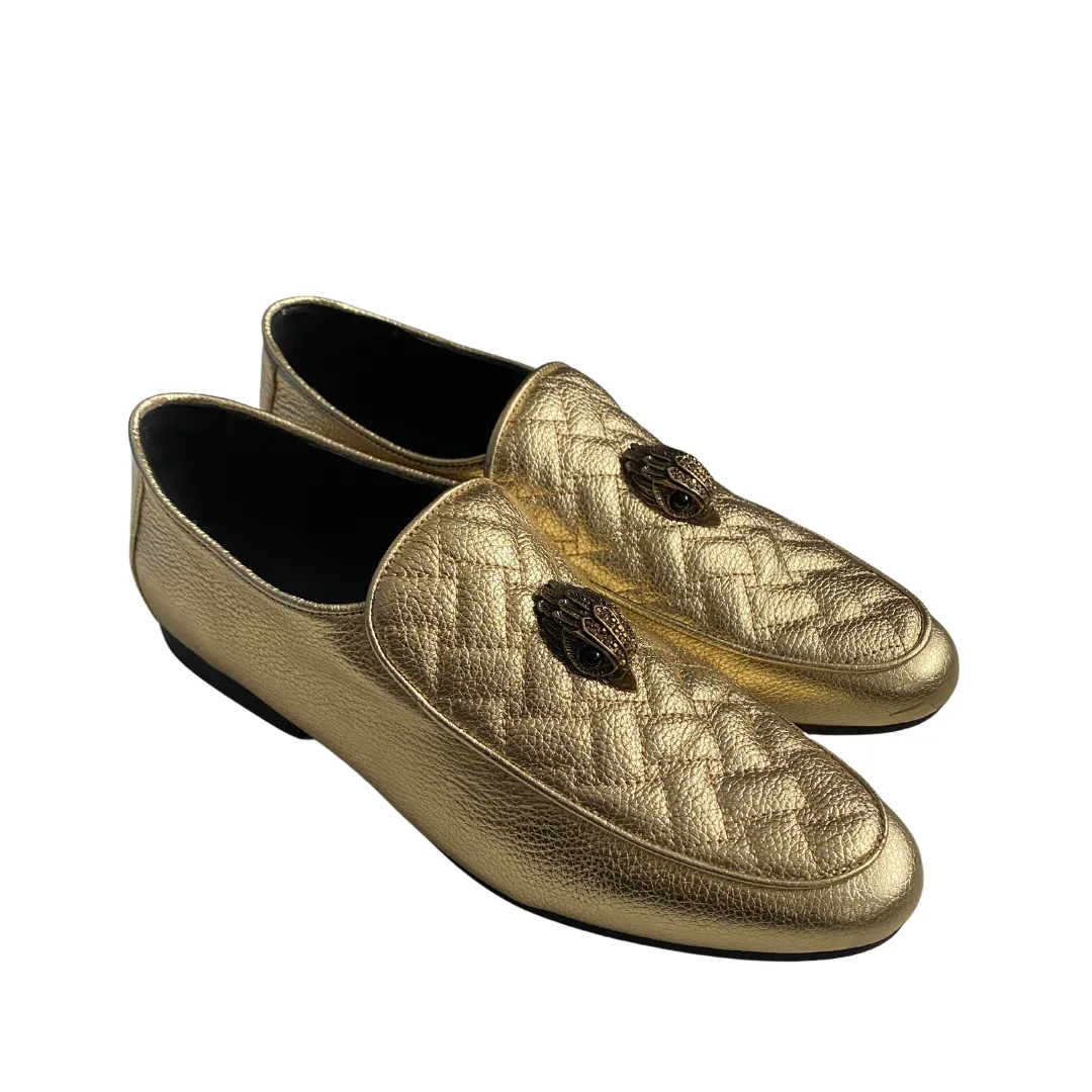 Kurt Geiger London Holly Eagle Loafer Leather Gold SIZE 41