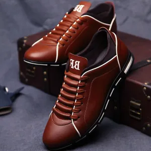 leather shoes men massage 2019 spring/summer man's derby shoes fashion lace-up solid wedges black dress shoes leather 39-48