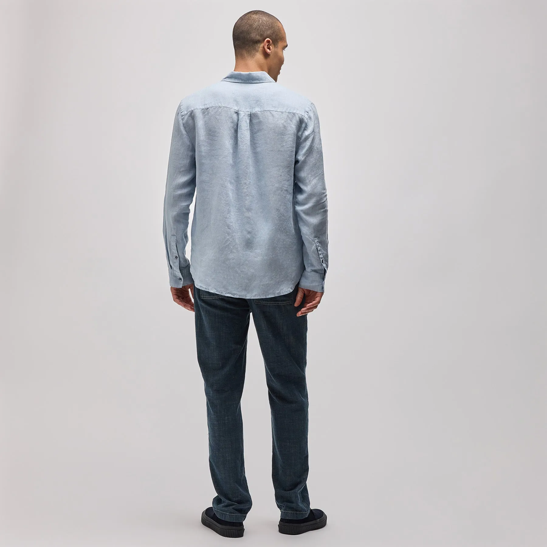 Lightweight Linen Shirt - Open Sky Pigment