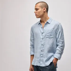 Lightweight Linen Shirt - Open Sky Pigment