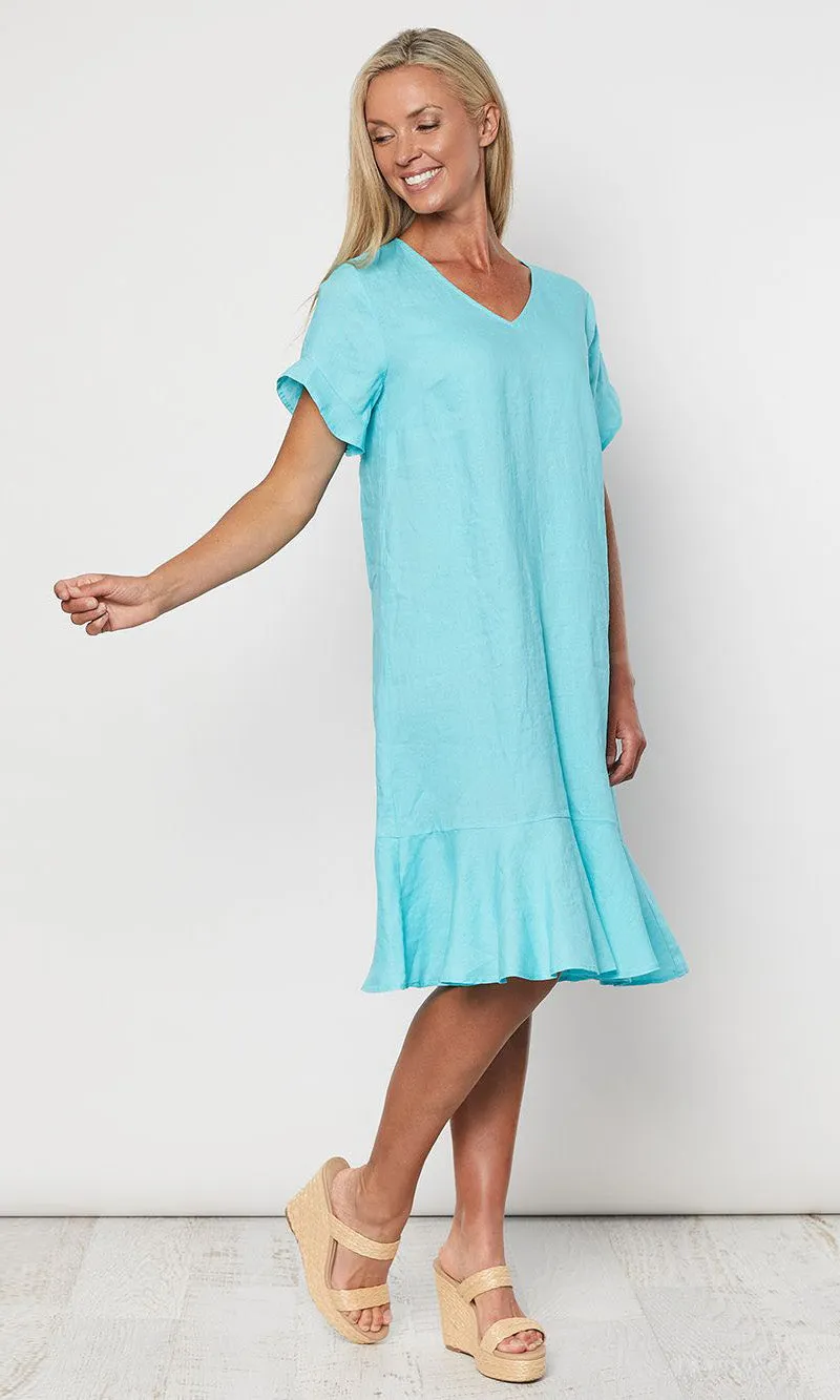 Linen Flared Dress, More Colours