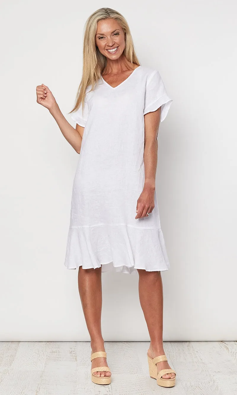 Linen Flared Dress, More Colours