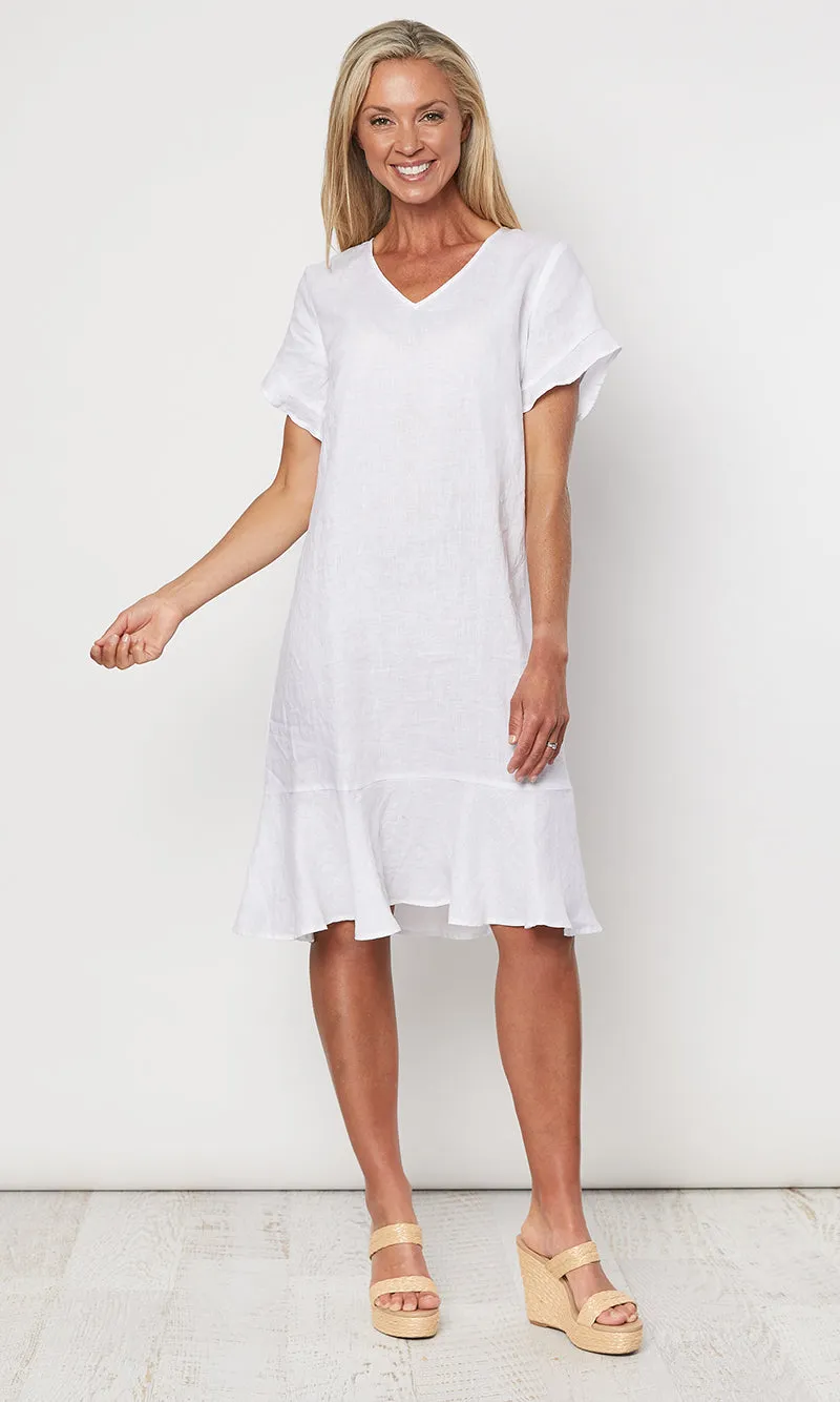 Linen Flared Dress, More Colours