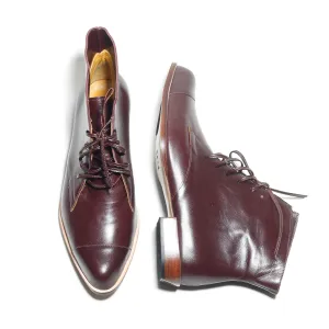 Liz Burgundy Ankle Boots