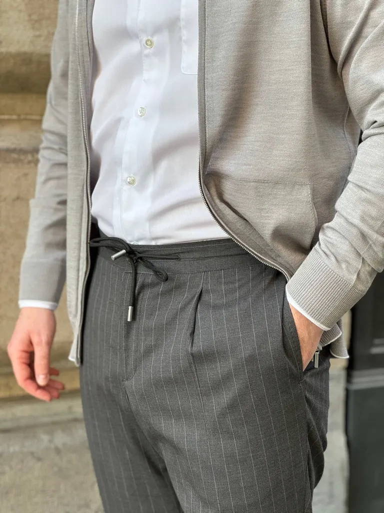 Lodge Pants - Grey Stripes