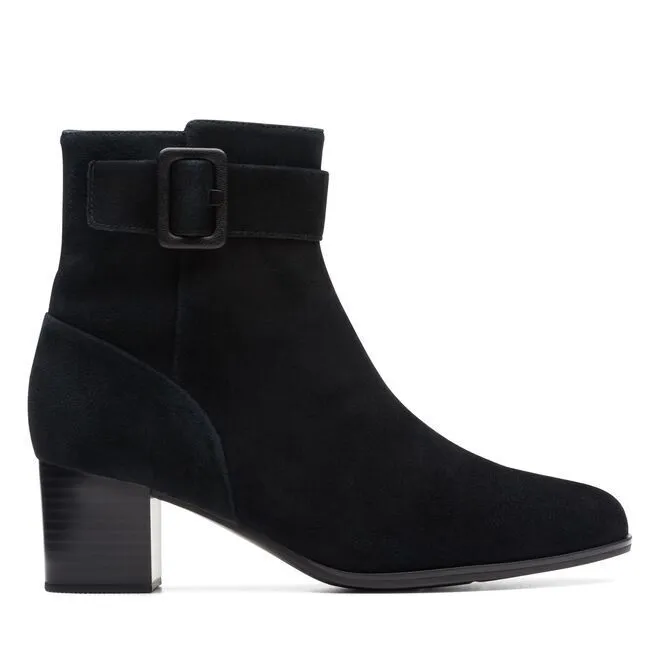 Loken Zip Waterproof Black Suede Ankle Boots