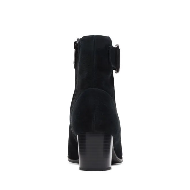 Loken Zip Waterproof Black Suede Ankle Boots