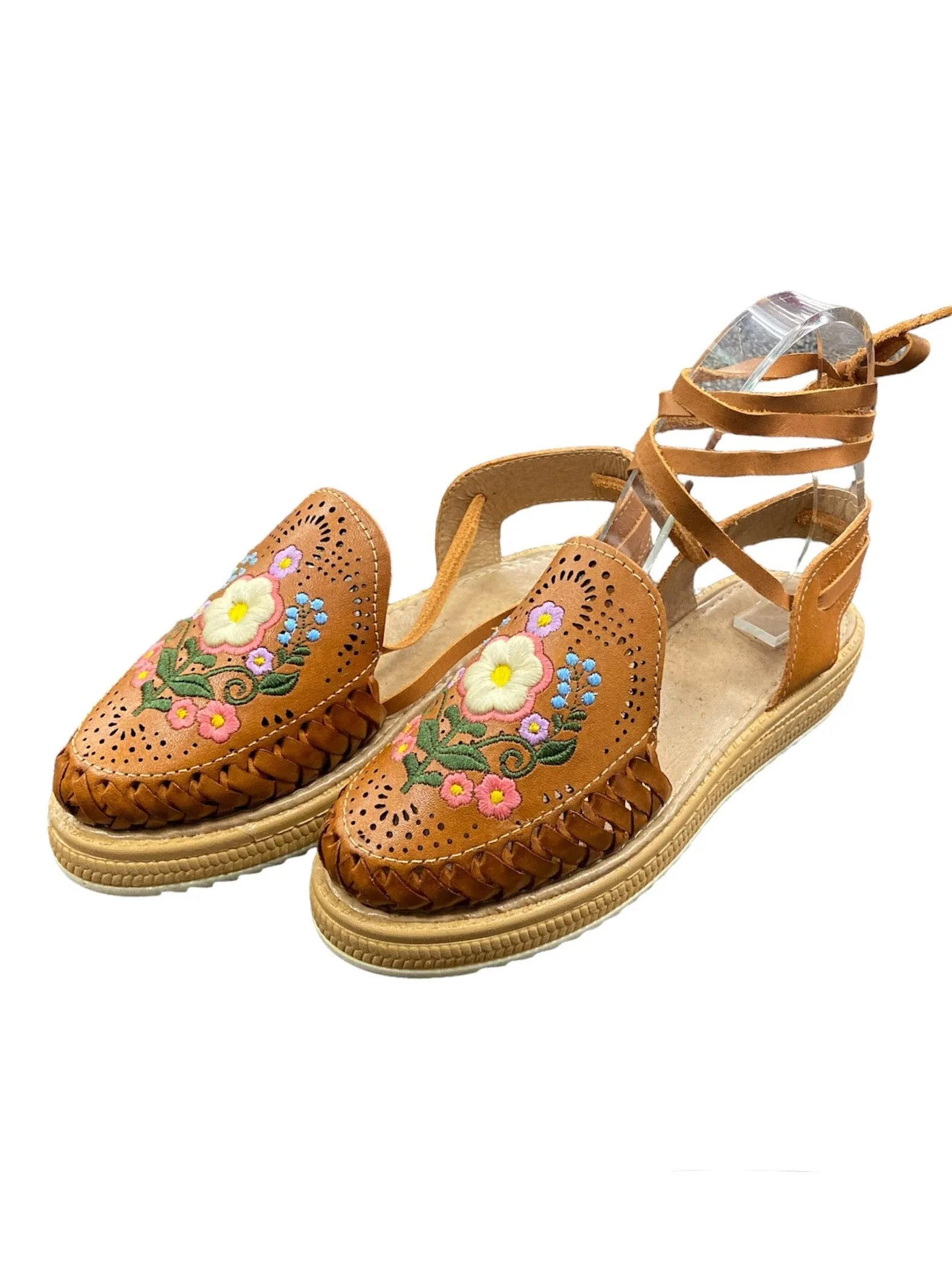 Luciana Floral Wrap-around Sandals