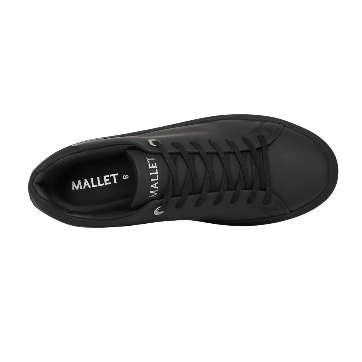 Mallet London GRFTR Lite Triple Black Sliver Trainers