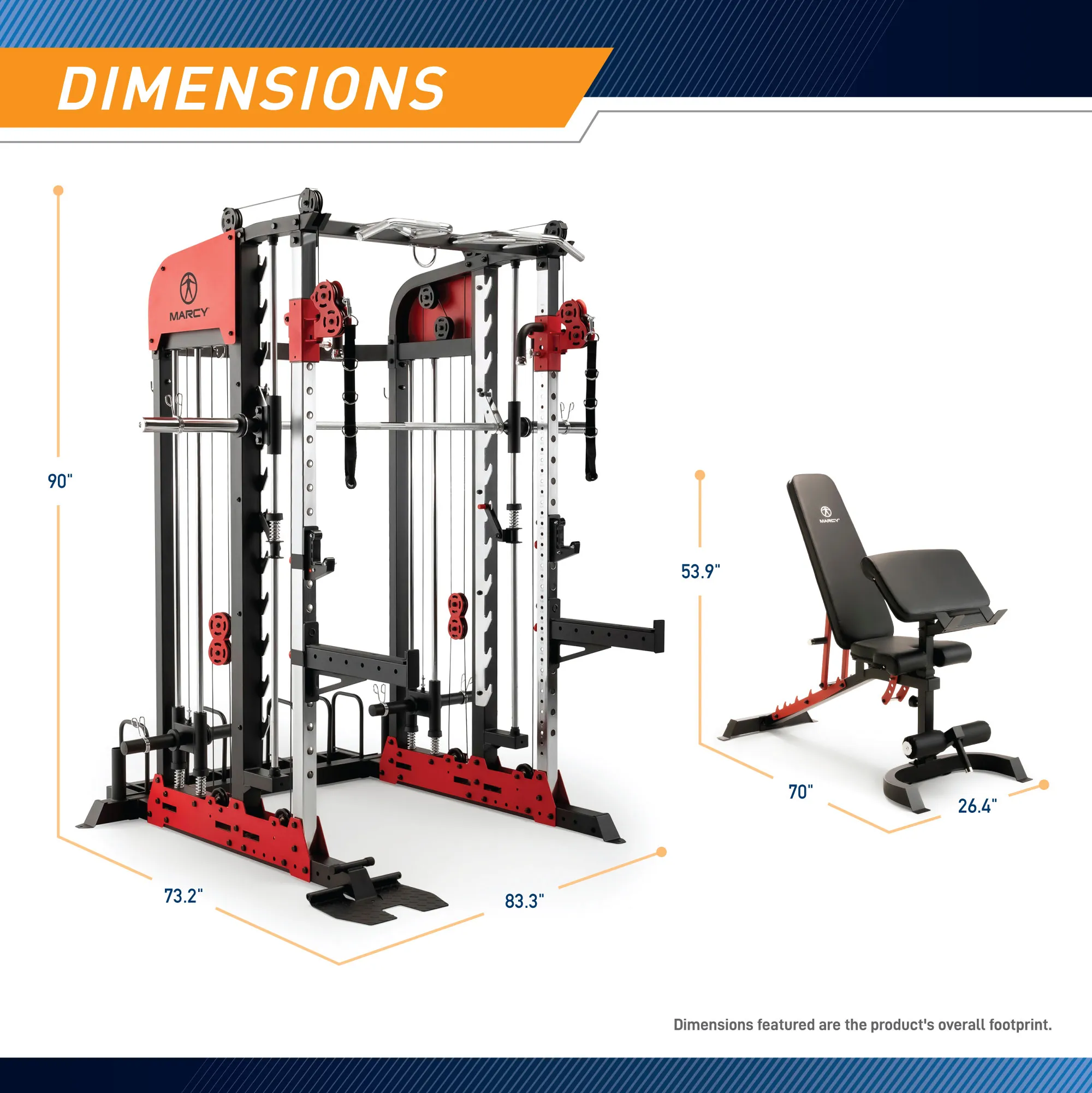 Marcy Pro Deluxe Smith Cage Home Gym System – SM-7553